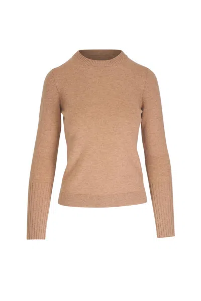 Kinross Women's Crewneck Sweater In Camel In Neutral