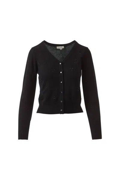 Kinross Women's Front To Back Cardigan In Black