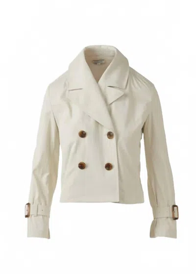 Kinross Women's Lightweight Crop Trench Jacket In Cloud In Pink