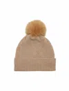 Kinross Women's Luxe Cable Hat In Camel In Brown