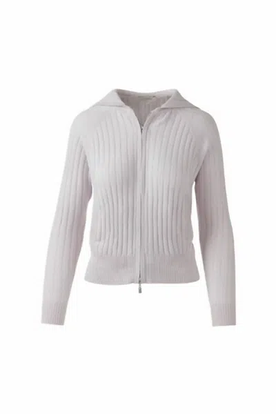 Kinross Women's Raglan Rib Zip Hoodie In Dove In White