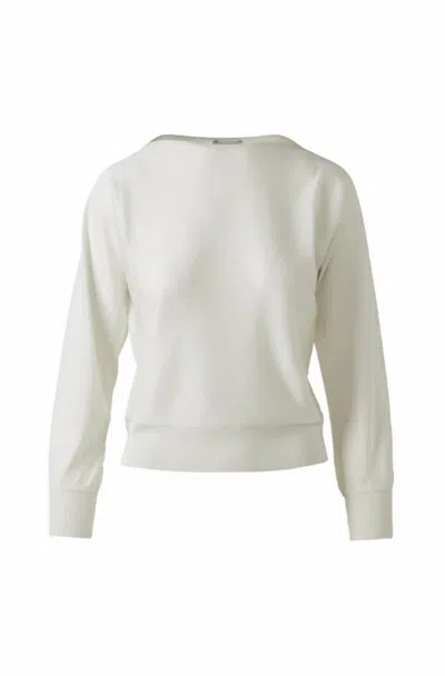Kinross Women's Shimmer Off The Shoulder Pullover In Oyster In White