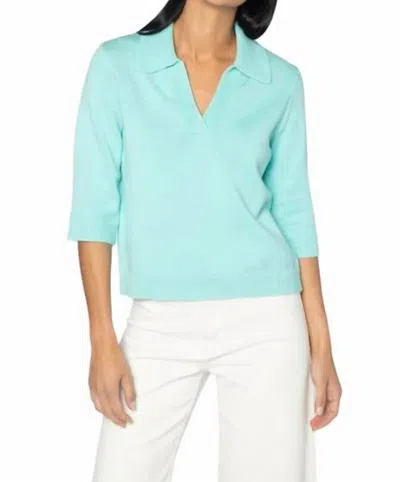 Kinross Women's Splitneck Polo In Oasis In Multi