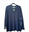 Kinross Women's V Neck Sweater In Navy In Blue