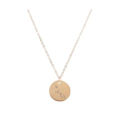 Kinsley Armelle Women's Taurus Necklace In Rose Gold