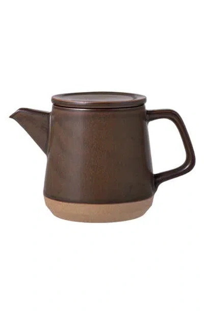 Kinto Ceramic Lab Porcelain Teapot In Brown