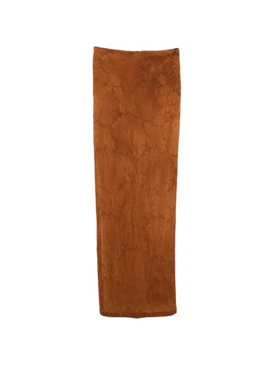 Kinyan Lam Natural-dye Maxi Skirt In Brown