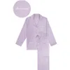 Kip. Kip Bridesmaid Cotton Long Pajama Set In Purple