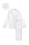 Kip. Kip Girl Mom Cotton Pajama Set In White