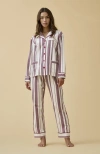 Kip. Kip Luxe Stretch Cotton Pajama Set In Multi
