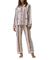 Kip. Luxe Stretch Cotton Pajama Set In Multi