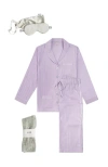Kip. Kip Premium Cotton Long Pajama Gift Set In Lavender