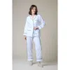 Kip. Kip Premium Cotton Pajama Set In Monochrome