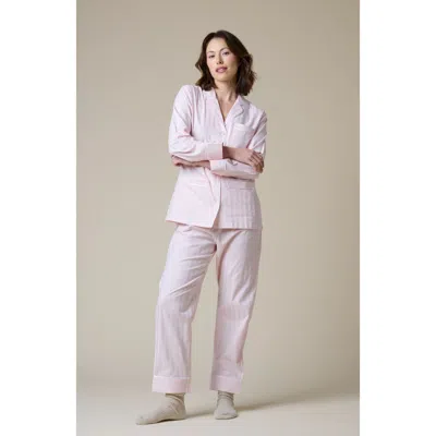 Kip. Kip Premium Cotton Pajama Set In Pink Peony