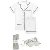 Kip. Kip Premium Cotton Short Pajama Gift Set In Monochrome