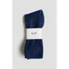 Kip. Kip Pure Cashmere Sleep Socks In Blue