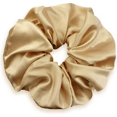 Kip. Kip Soft Satin Scrunchie In Gold