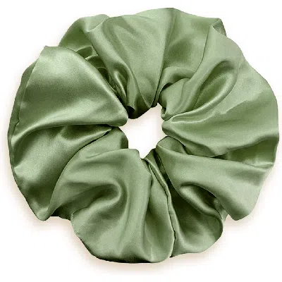 Kip. Kip Soft Satin Scrunchie In Sage
