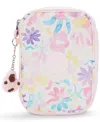Kipling 100 Pens Aqua Flowers Zippered Pen Case In Neutral