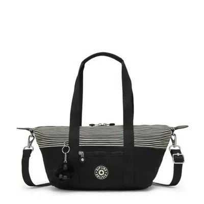 Kipling Art Baguette Crossbody Bag In Stripe Black Block