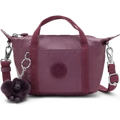 Kipling Art Compact Metallic Crossbody Bag In Grape Wine Metallic
