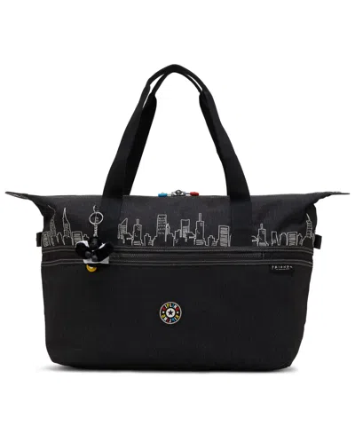 Kipling Art Large Zipper Travel Tote Handbag In Black
