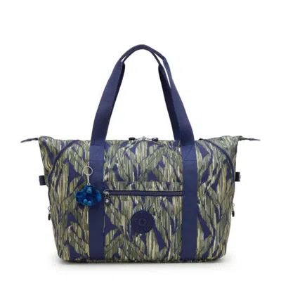 Kipling Art Medium Printed Tote Bag In Striped Grasses