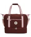 Kipling Art Medium Weekender Tote Bag In Burgundy