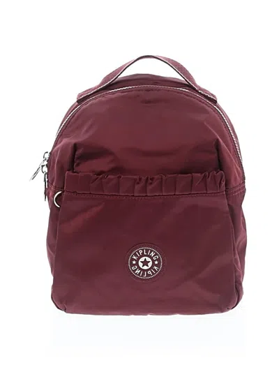 Pre-owned Kipling Backpack In Burgundy
