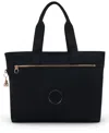 Kipling Colissa Up Laptop Tote Bag In Black Rose Spice