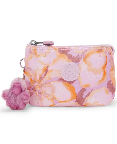 Kipling Creativity Small Pouch With Keychain In Floral Powder