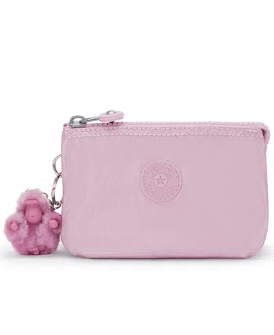 Kipling Creativity Small Pouch With Keychain In Metallic Lilac