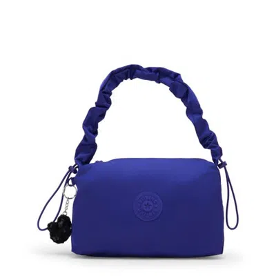 Kipling Eleni Smooth Satin Shoulder Bag In Entirely Cobalt