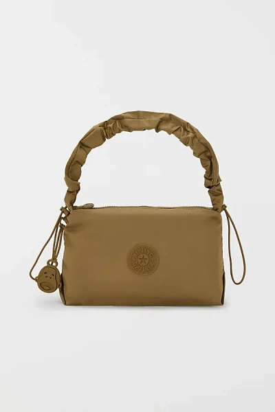 Kipling Eleni Smooth Satin Shoulder Bag In Goldish Brown, Women's At Urban Outfitters
