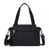Kipling Elysia Printed Shoulder Bag Signature Emb In Black