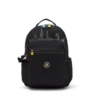 Kipling Friends Seoul Lap Printed 15" Laptop Backpack In Black