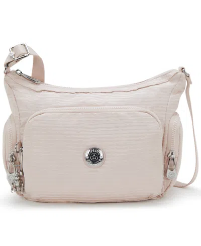 Kipling Gabb Small Crossbody Bag In Pink Cultivated Pearl Jacquard