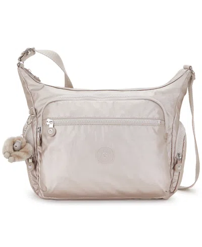 Kipling Gabbie Large Nylon Zip-top Crossbody Bag In Neutral