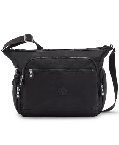 Kipling Gabbie Large Nylon Zip-top Crossbody Bag In Black