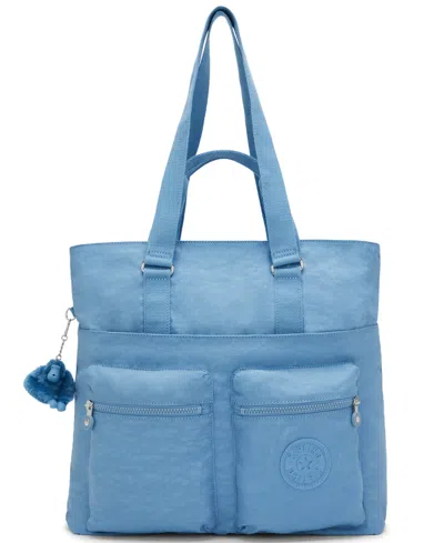 Kipling India 16" Laptop Large Tote Bag In Vintage Blue