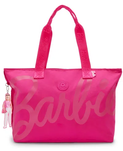 Kipling Jacey Medium Barbie Shoulder Bag In Power Pink