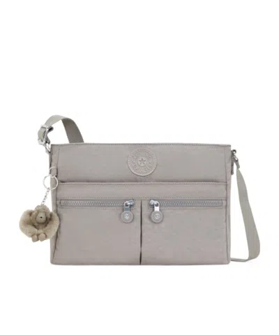 Kipling Logo Shoulder Bag In Gray
