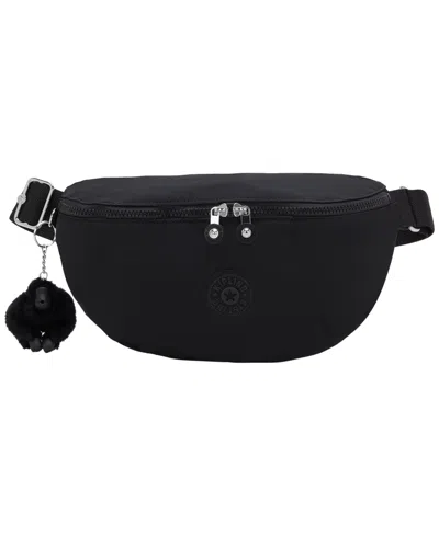 Kipling Maci Medium Nylon Travel Waist Bag, 12.5"w X 7"h X 3.75"d In Black Noir