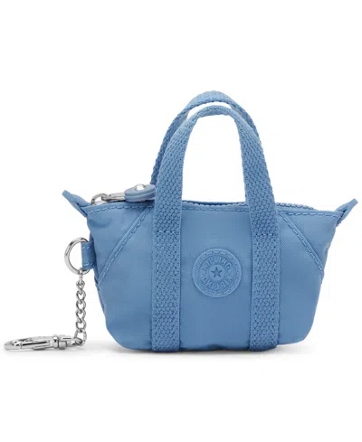 Kipling Mini Art Keychain Bag Charm In Vintage Blue