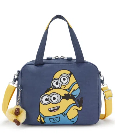 Kipling Minion Print Removable Strap Lunch Bag In Blue