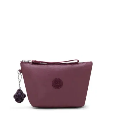 Kipling Naomi Medium Metallic Pouch In Grape Wine Metallic