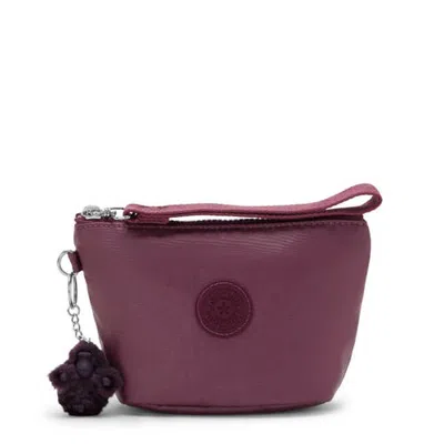 Kipling Naomi Small Metallic Pouch In Grape Wine Metallic