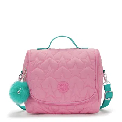 Kipling New Kichirou Metallic Lunch Bag In Pink