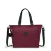 Kipling New Shopper Large Tote Bag In Burgundy