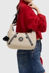 Kipling Nikki Heritage Nylon Shoulder Bag In Beige, Women's At Urban Outfitters